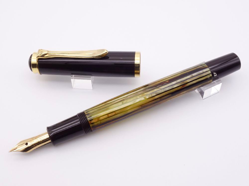 委託販売）（中古品）Pelikan（ペリカン）＃400 茶縞（ペン先：EF）（万年筆）