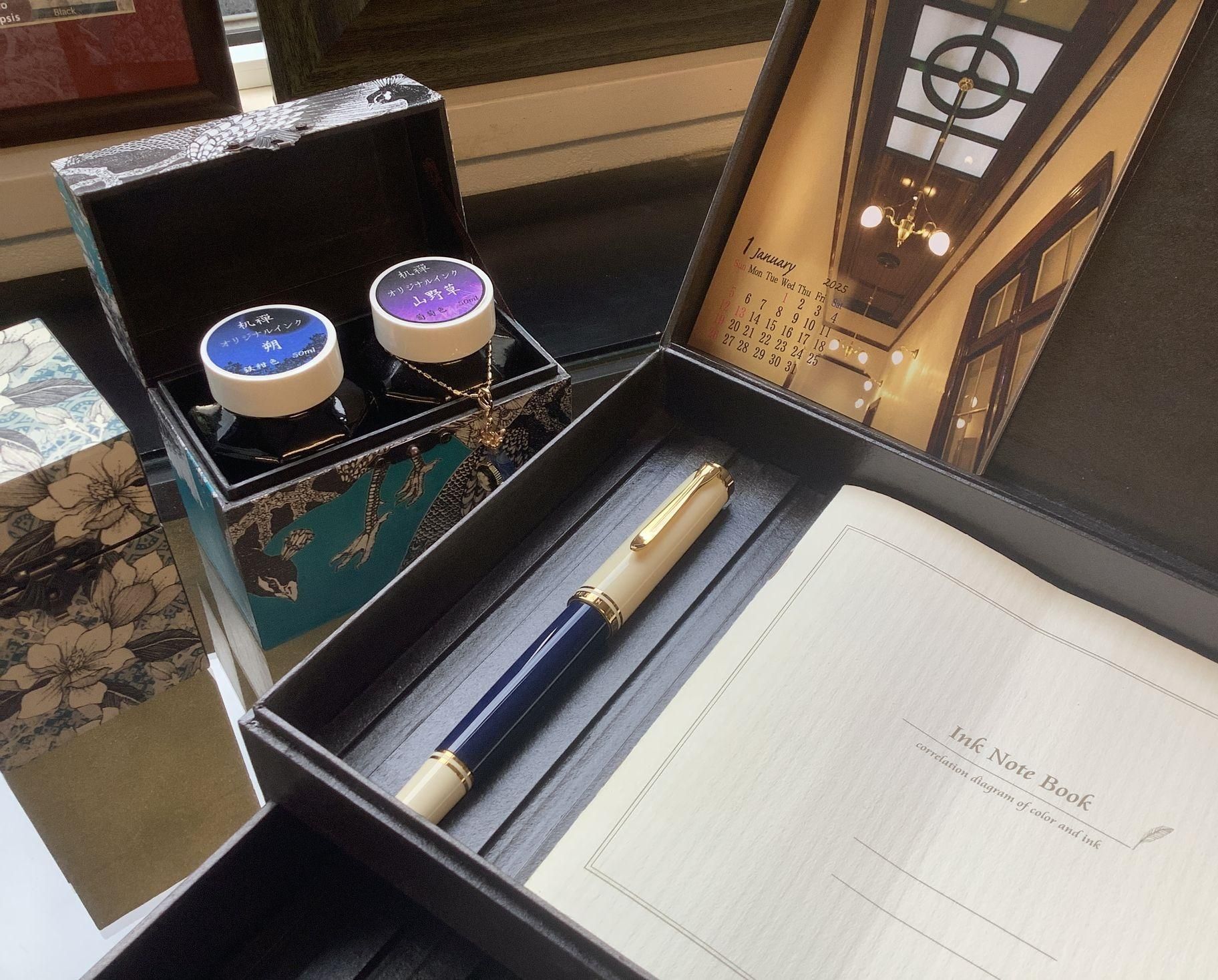 未使用に近い ペリカン M800 クリームブルー M 万年筆 100000001008815098_10205.jpg
