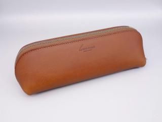 【新品】ル・ボナー デブペンケース キャメル デンマークソフトカーフ 茶 新品】ル・ボナー デブペンケース キャメル デンマークソフトカーフ 茶