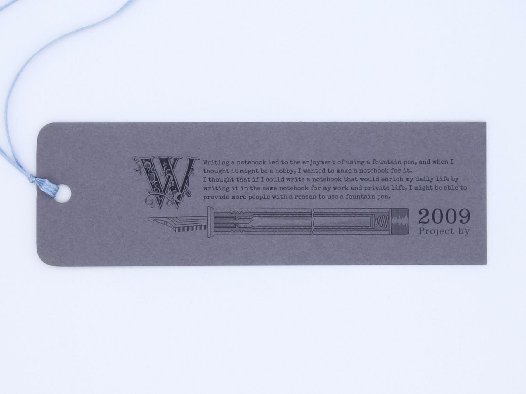 オリジナル正方形ダイアリーデザインしおり・Doble page finder