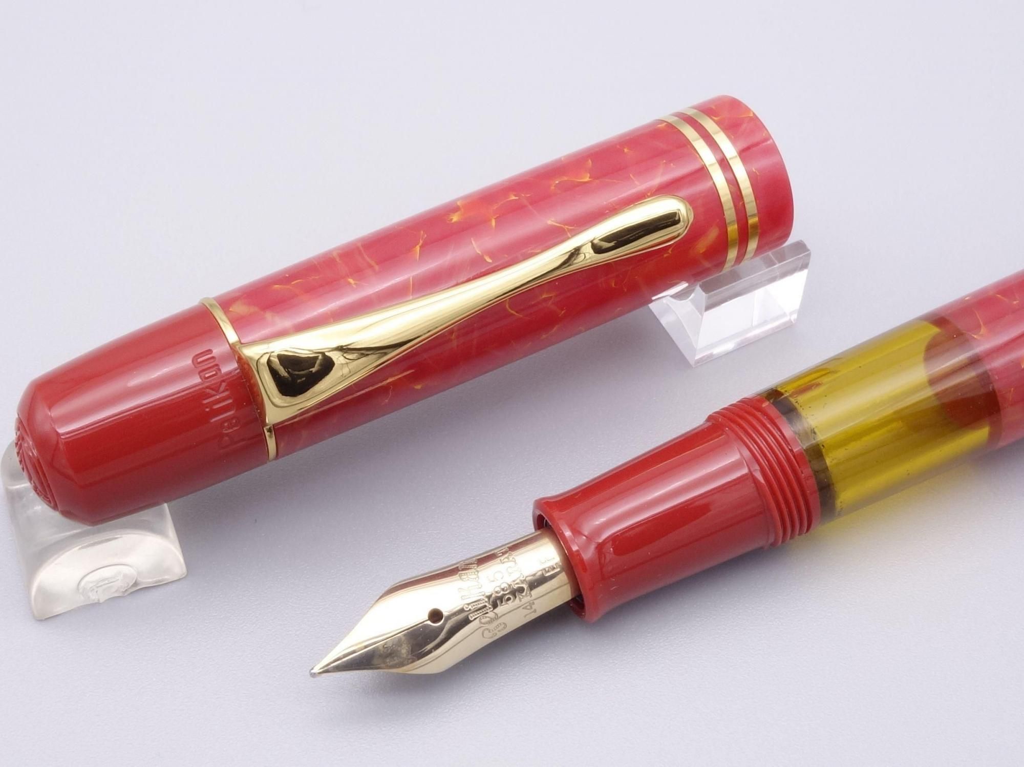 Pelikan 万年筆 限定 M101 ブライトレッド インク付き Pelikan ペリカン 万年筆 特別生産品 M101N ブライトレッド