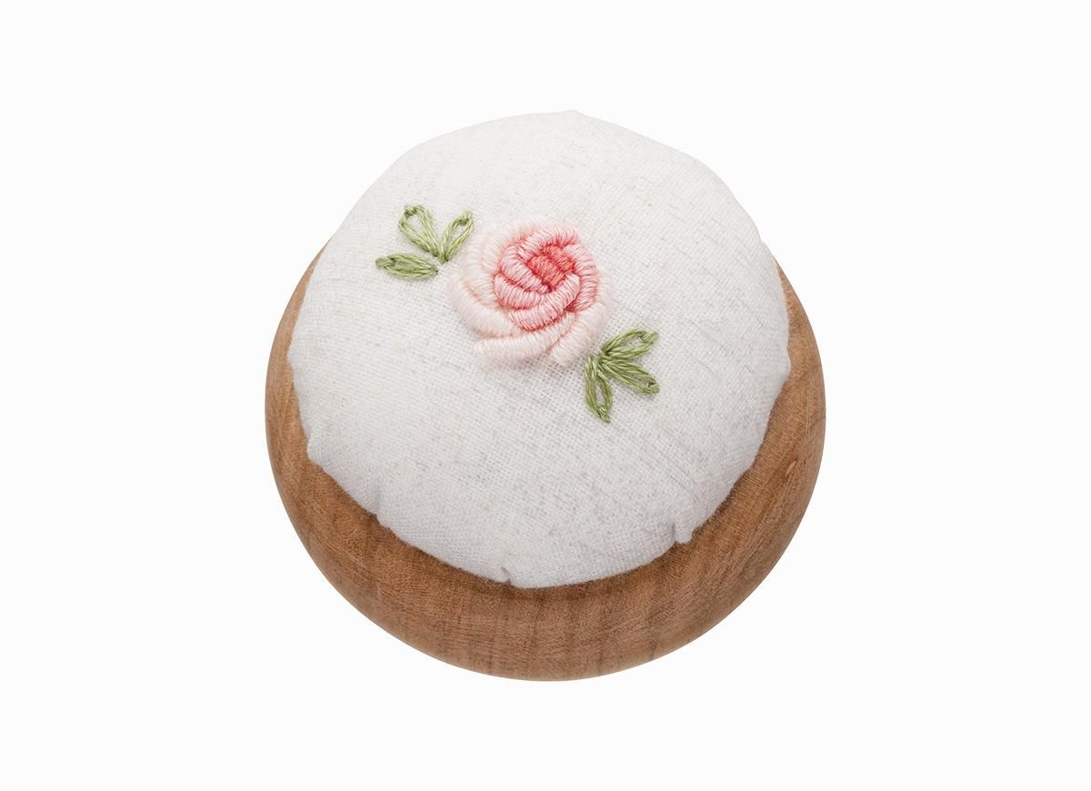 針やま刺繍キット 銀白色 バラ - チューリップクラフトカフェ