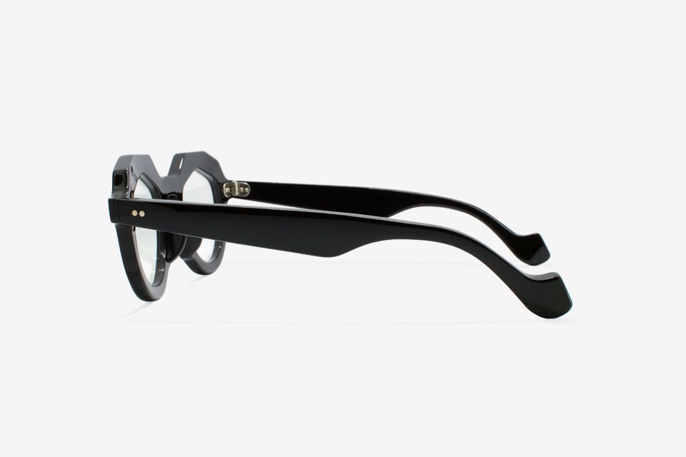 Handcrafted Celluloid Frame - BLACK 