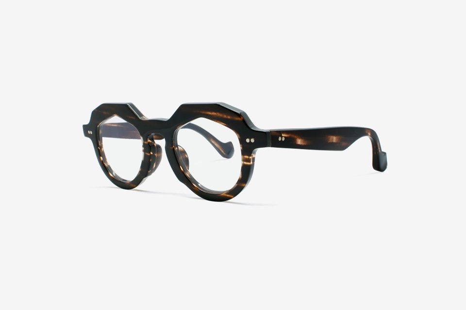 Handcrafted Celluloid Frame - BROWN FADE
