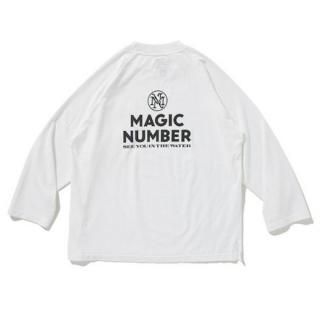 <img class='new_mark_img1' src='https://img.shop-pro.jp/img/new/icons20.gif' style='border:none;display:inline;margin:0px;padding:0px;width:auto;' />MAGIC NUMBER STOCK LOGO US COTTON MOCNECK 3/4 T-SHIRT