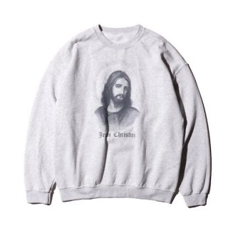 THRIFTY LOOK / JESUS OVER-DYE CREW SWEAT