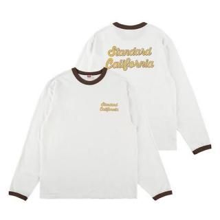 SD US Cotton Script Logo Ringer Long Sleeve T