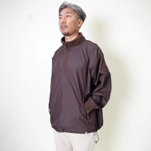 撥水タフレックスⓇ×フリース ハーフZIP(BROWN) - メンズブランド