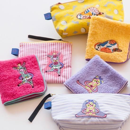 今治タオル｜クレシェンド｜AMICA アップリケ ポーチ