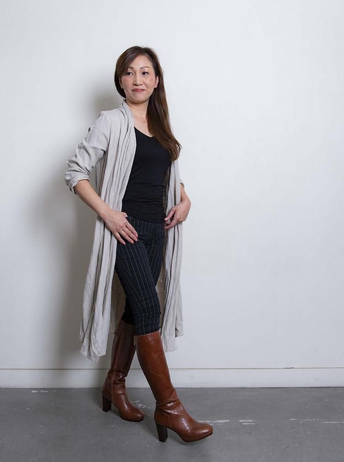 Nao 麻100% ロングコート