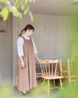 cotton linen 2way jumperskirt