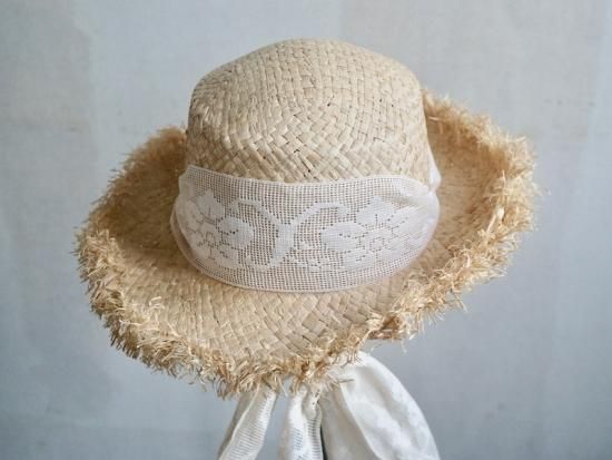 古着人気アイテム Italian with Hat Straw Lace (ジュース)｜ベビー服 suess - 帽子