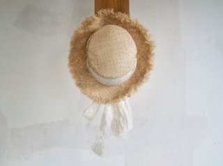 Straw Hat with Italian Lace