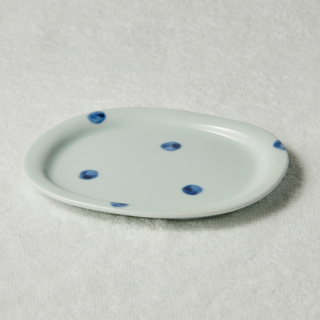 楕円皿/水玉<br>oval plate