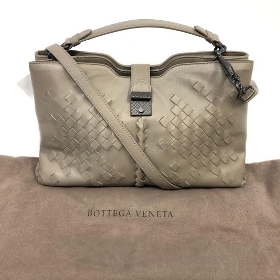 BOTTEGA VENETA】イントレチャート ナポリ 2WAYハンドバッグ-