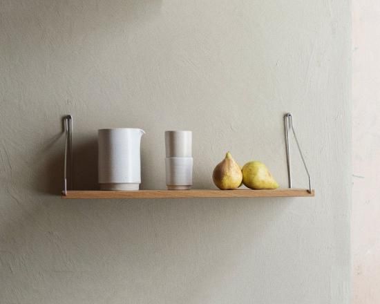 FRAMA シングルシェルフ ステンレススチール D20/W60 FA_8361 Single Shelf | Natural Oak | D20 W60 | Steel Brackets - FRAMA
