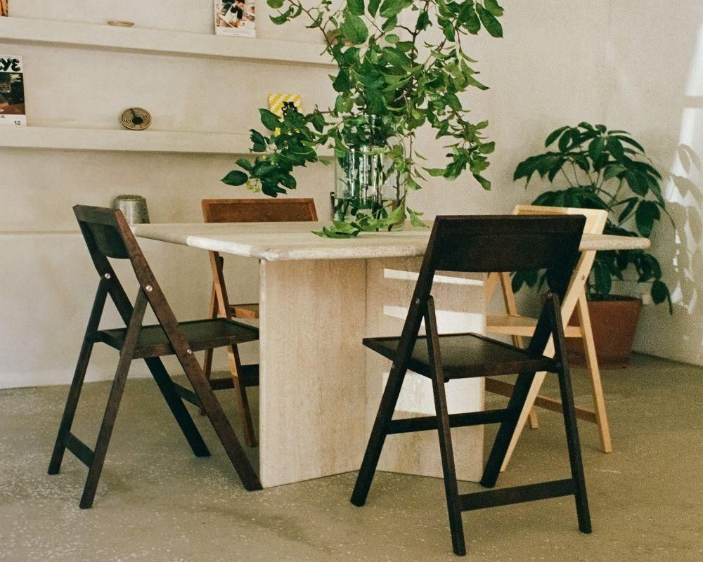 Folding Flat Chair | Dark Brown Birch (sub)