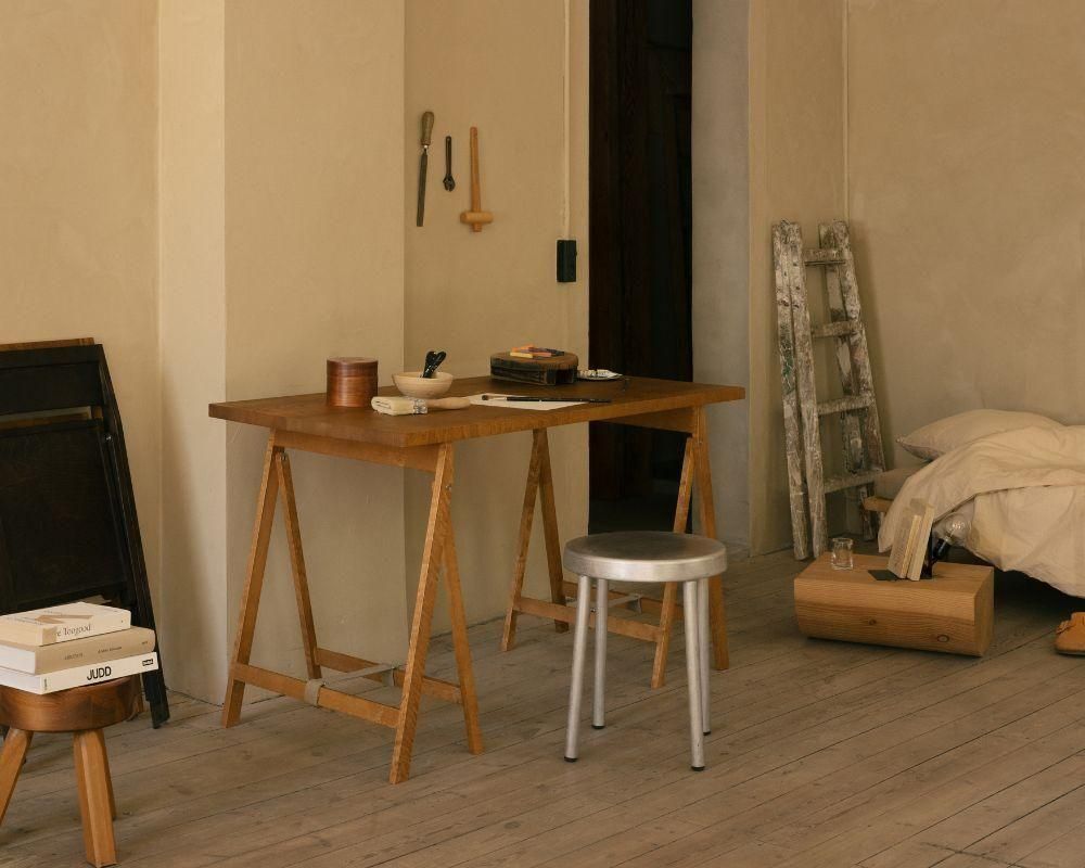 Folding Flat Table Trestles | Warm Brown Birch (sub)