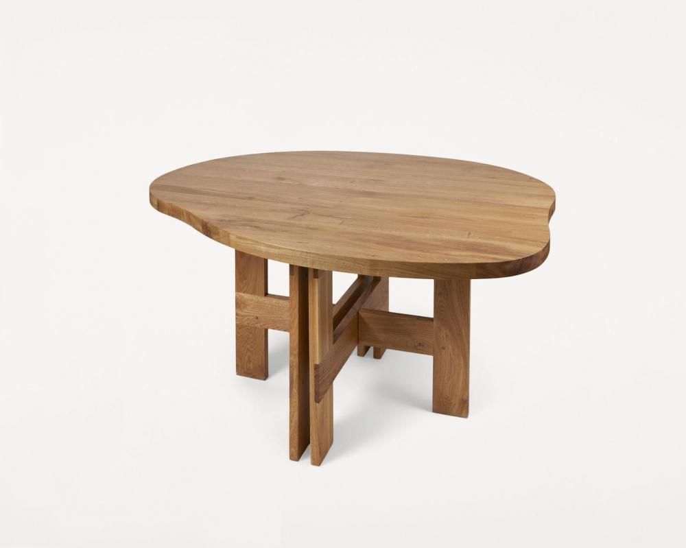 Farmhouse Trestle Table | Natural Oak | Pond
