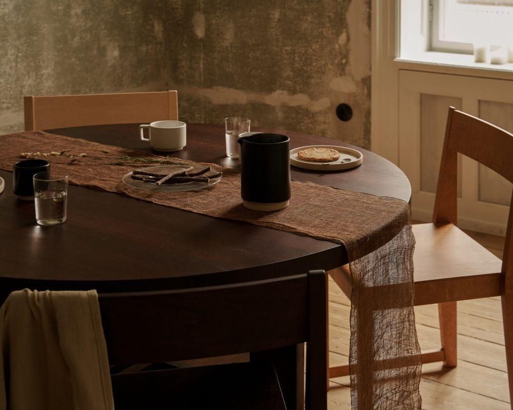 Farmhouse Trestle Table | Dark Oak | 120 Ø Round (sub)