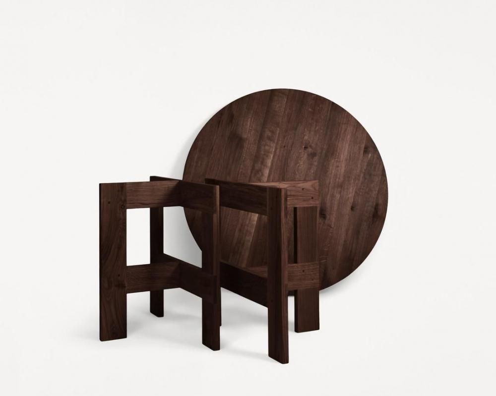 Farmhouse Trestle Table | Dark Oak | 120 Ø Round (sub)