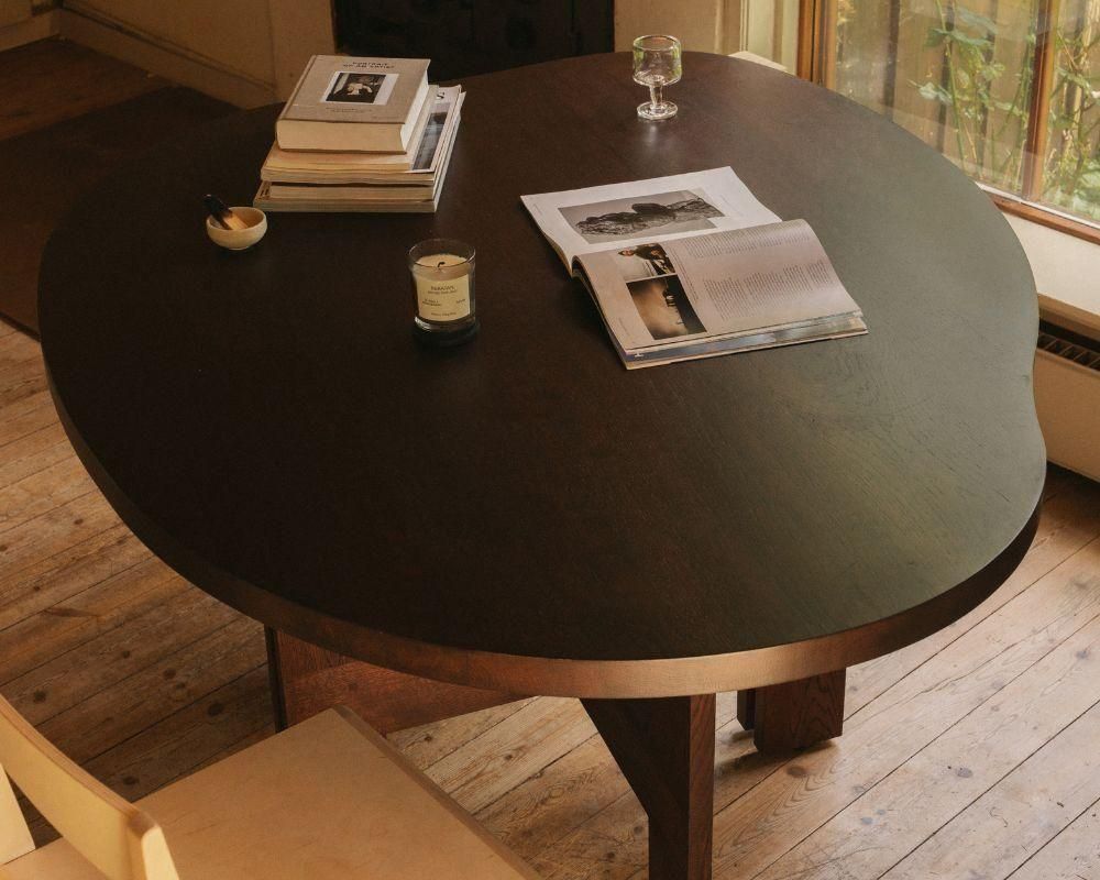 Farmhouse Trestle Table | Dark Oak | Pond (sub)