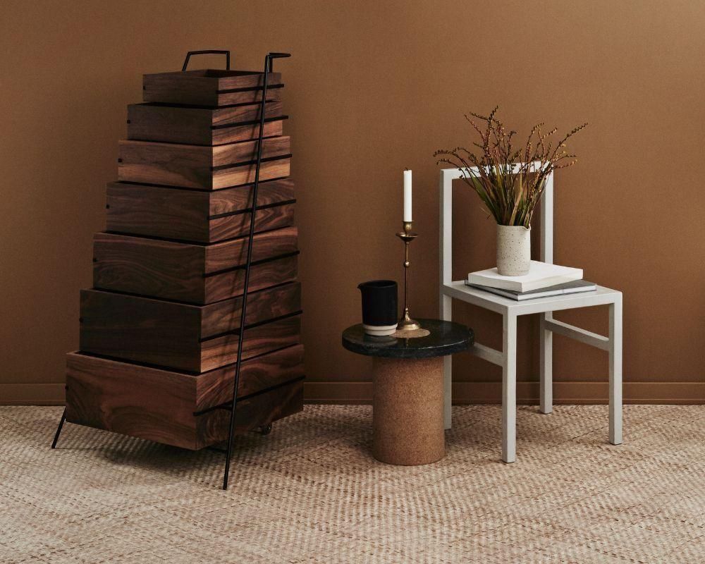 Sintra Table | Black Marble / Cork | Small (sub)