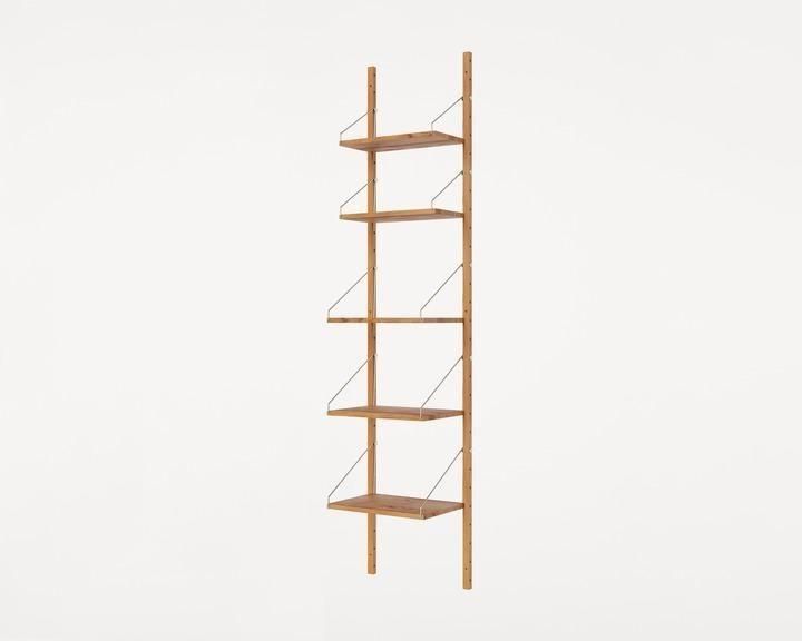 Shelf Library Single Section | Natural Oak | H185.2 / W40 (sub)