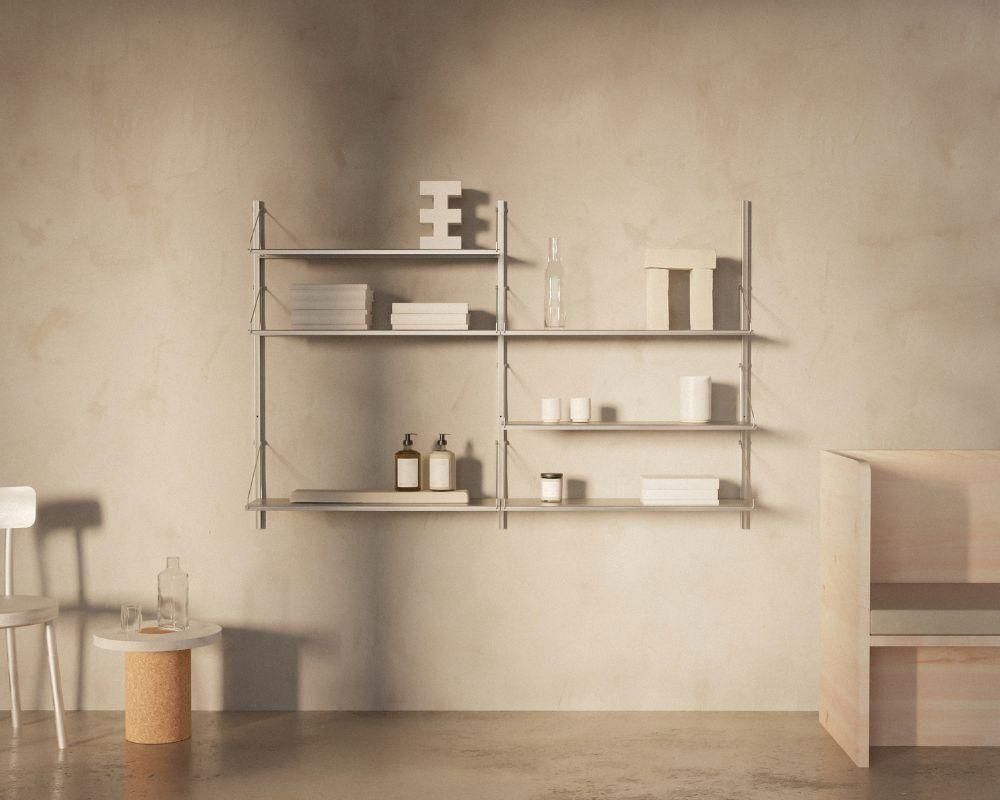 Shelf Library Double Section | Stainless Steel | H108.4 / W80 (sub)