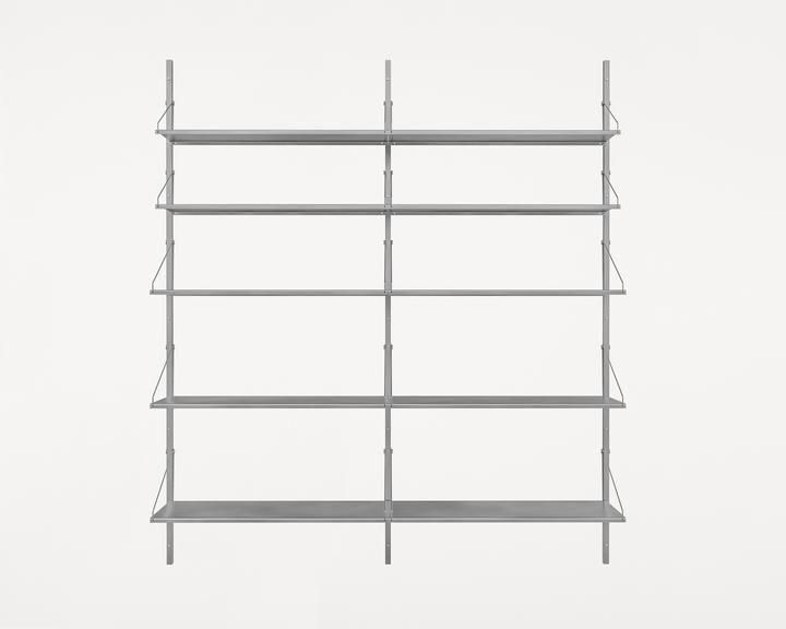 Shelf Library Double Section | Stainless Steel | H185.2 / W80
