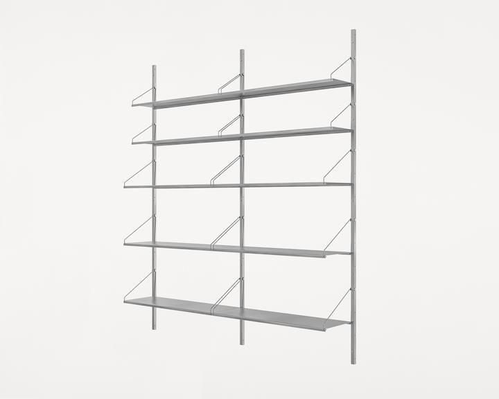 Shelf Library Double Section | Stainless Steel | H185.2 / W80 (sub)