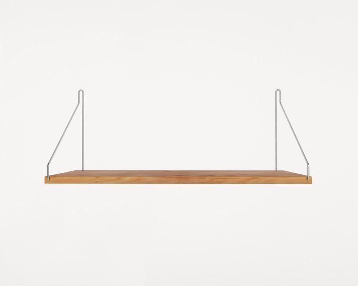 Single Shelf | Natural Oak / Stainless Steel | D27 / W60