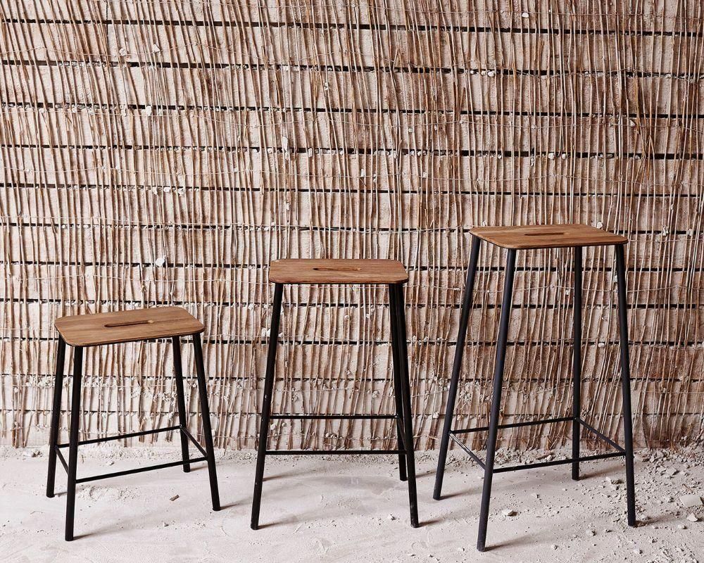 Adam Stool | Black / Oak | H50 (sub)