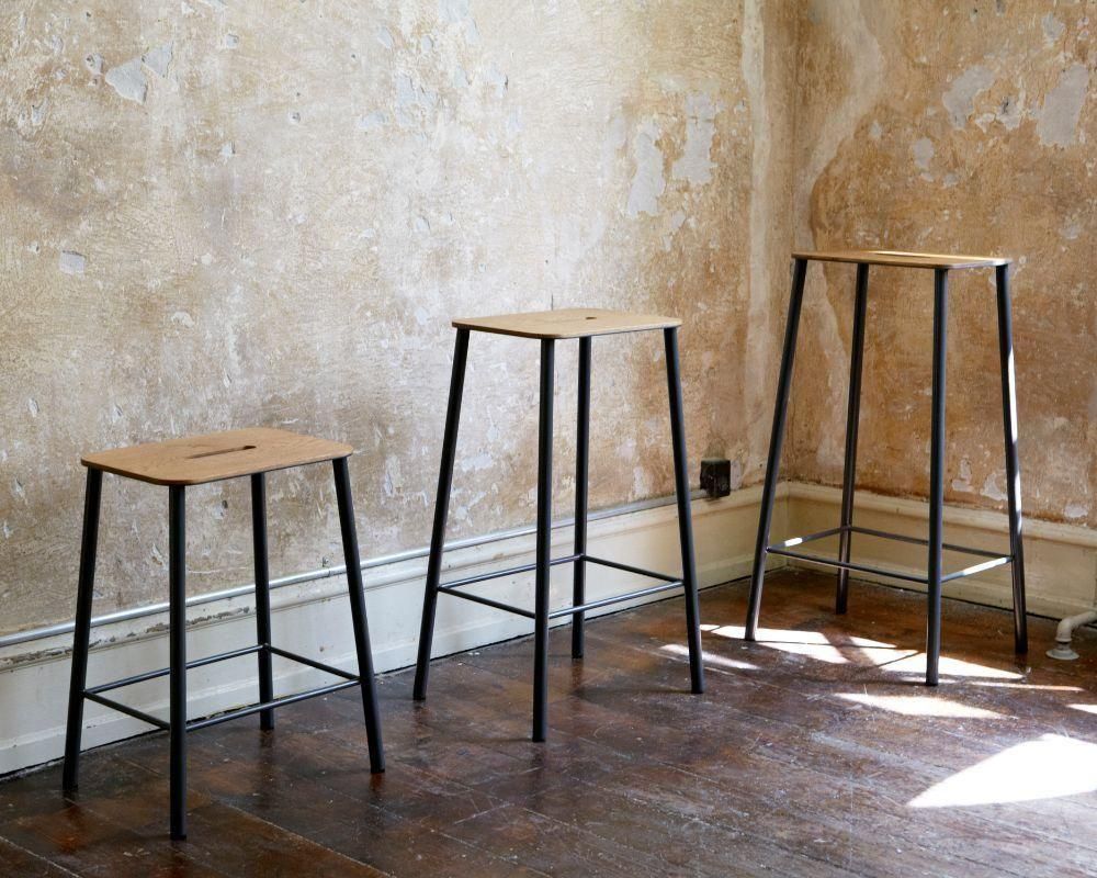 Adam Stool | Black / Oak | H65 (sub)