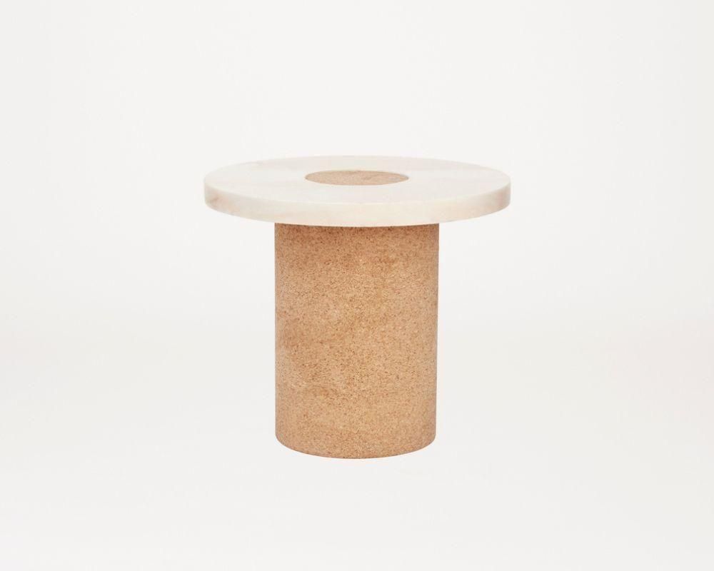 Sintra Table | White Marble / Cork | Small