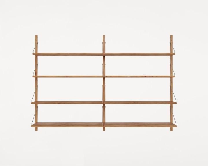 Shelf Library Double Section | Natural Oak | H114.8 / W80