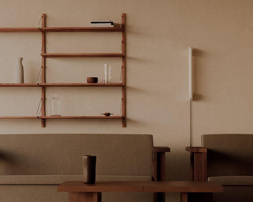 Shelf Library Double Section | Natural Oak | H114.8 / W80 (sub)