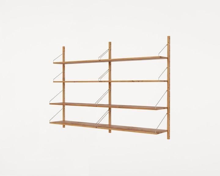 Shelf Library Double Section | Natural Oak | H114.8 / W80 (sub)
