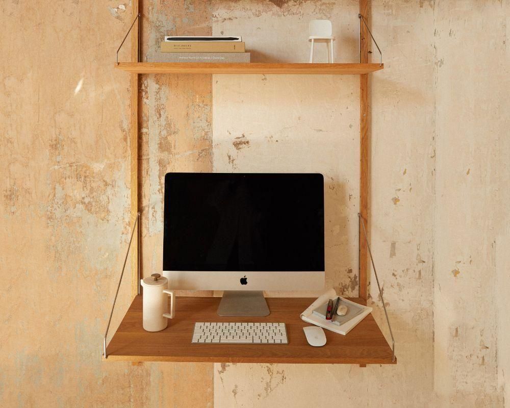 Shelf Library Desk Section | Natural Oak | H185.2 / W80 (sub)