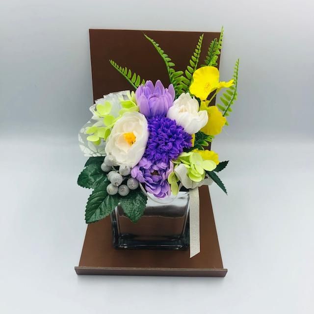 お盆ギフト 御供ソープフラワーアレンジ中 杵築のお花屋 フラワーショップまたみ