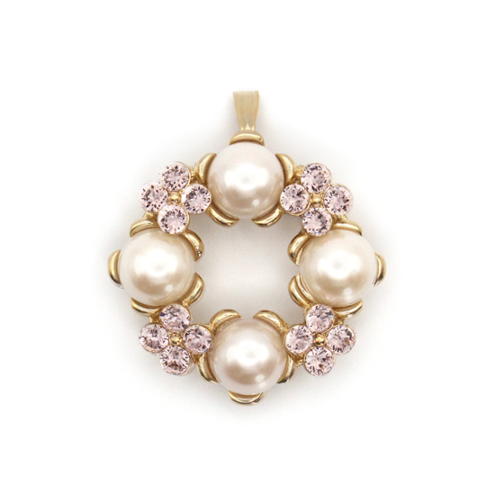 【はこぽす対応商品】 4つ花パール／ゴールド アクセサリー