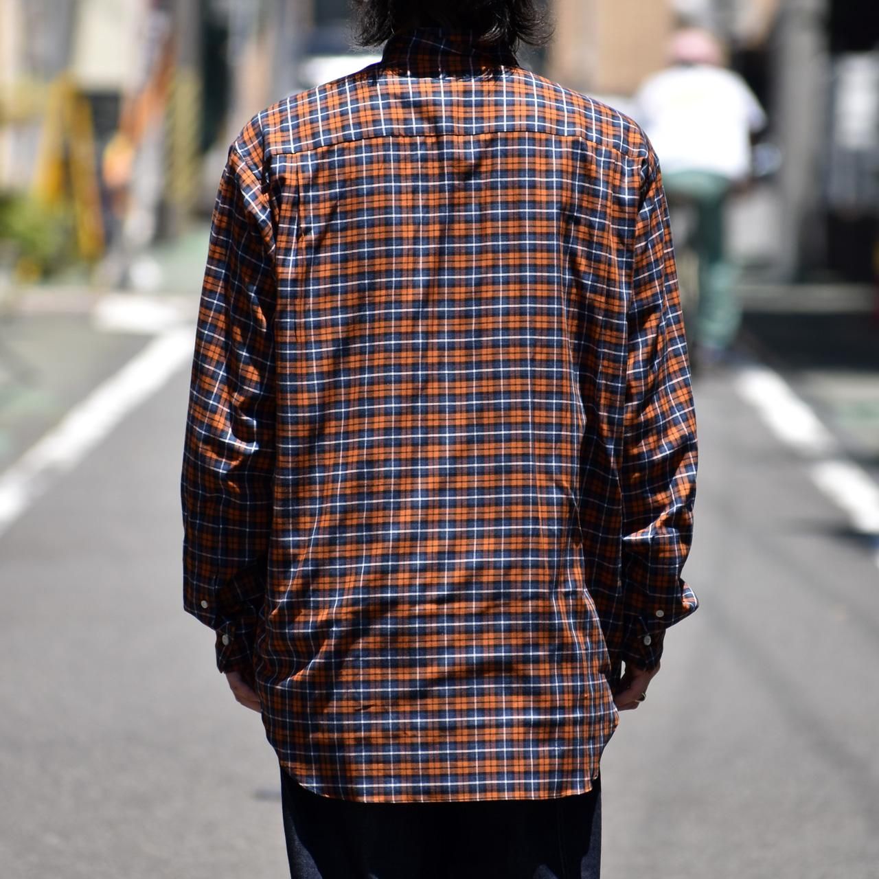 MARKAWARE (マーカウェア)|HUGE SHIRT ORANGE SOKTAS CHECK VIYELLA ...