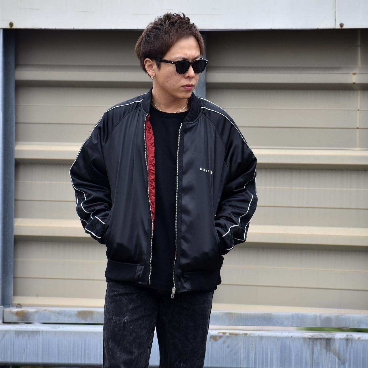 ビンディングの販売 MLVINCE QUILTED SOUVENIR JACKET / BROWN メンズ