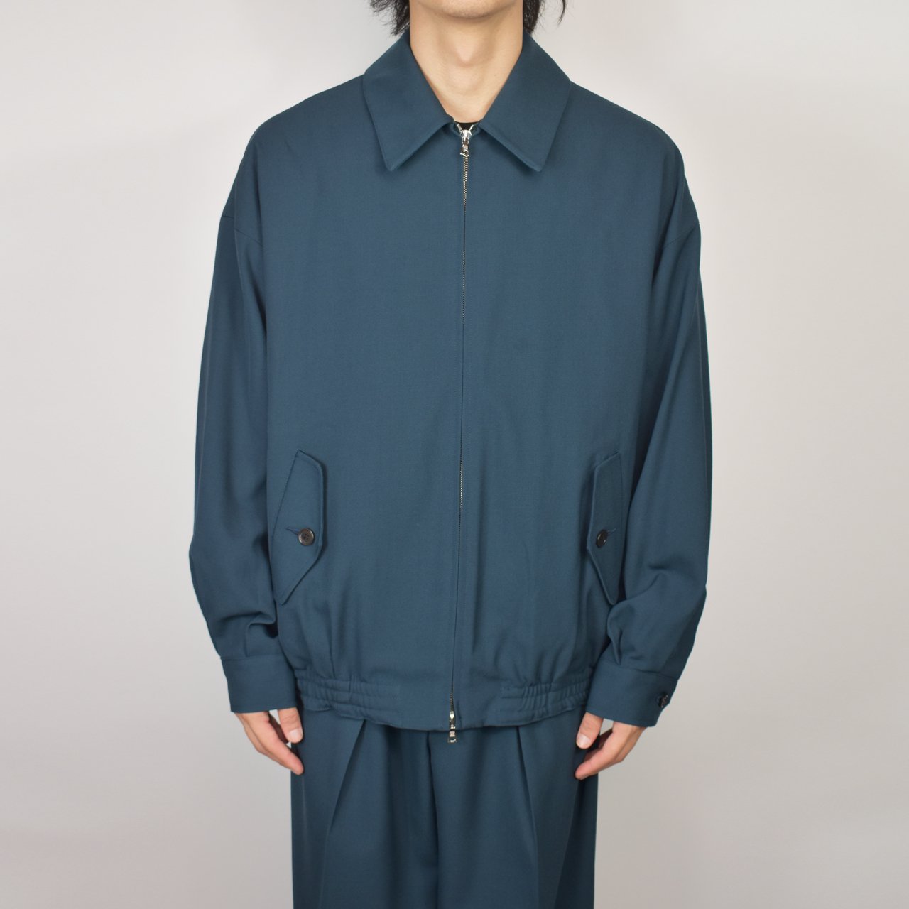 MARKAWARE (マーカウェア)23FW/秋冬 WIDE SPORTS JACKET GREEN -ORGANIC WOOL SURVIVAL CLOTH-