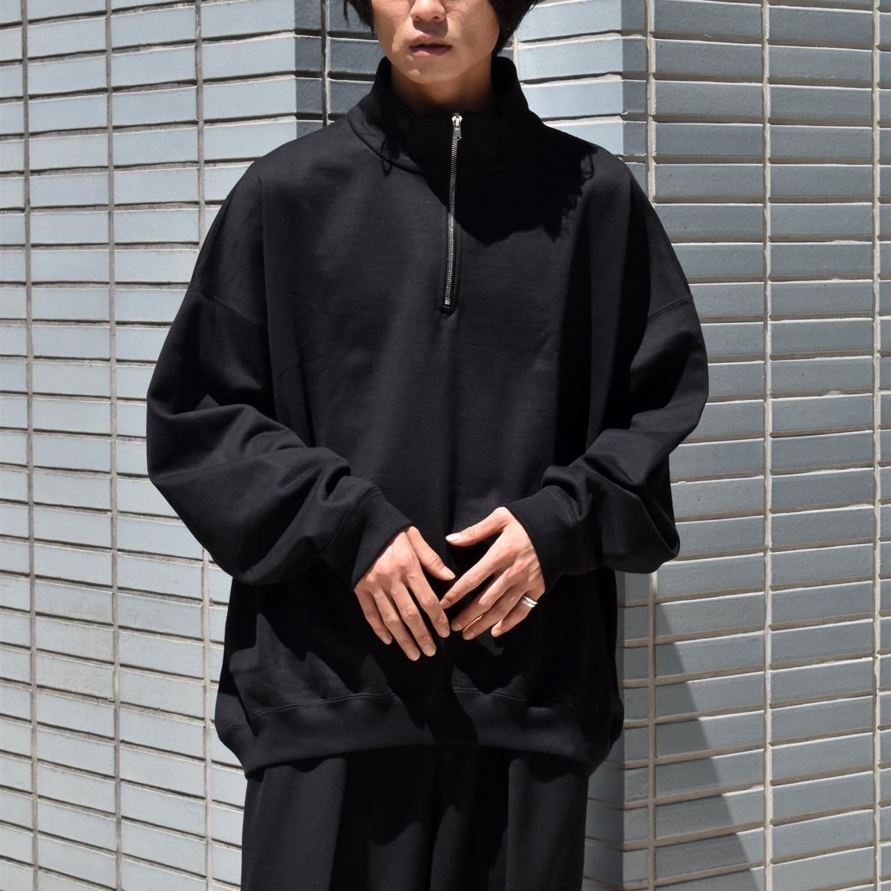 MARKAWARE (マーカウェア)|QUATER ZIP PULL OVER BLACK 正規取扱店