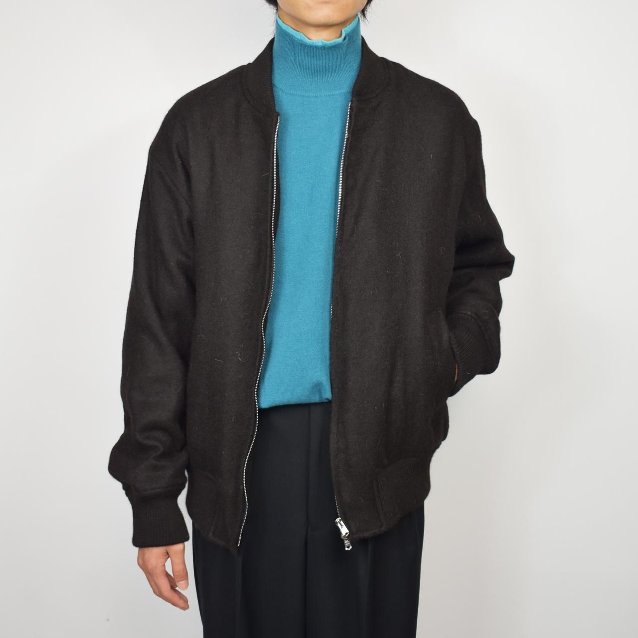 MARKAWARE (マーカウェア)23AW/秋冬
ALPACA SPORTS JACKET BLACK -NATURAL BLACK ALPACA DOUBLE CLOTH-
