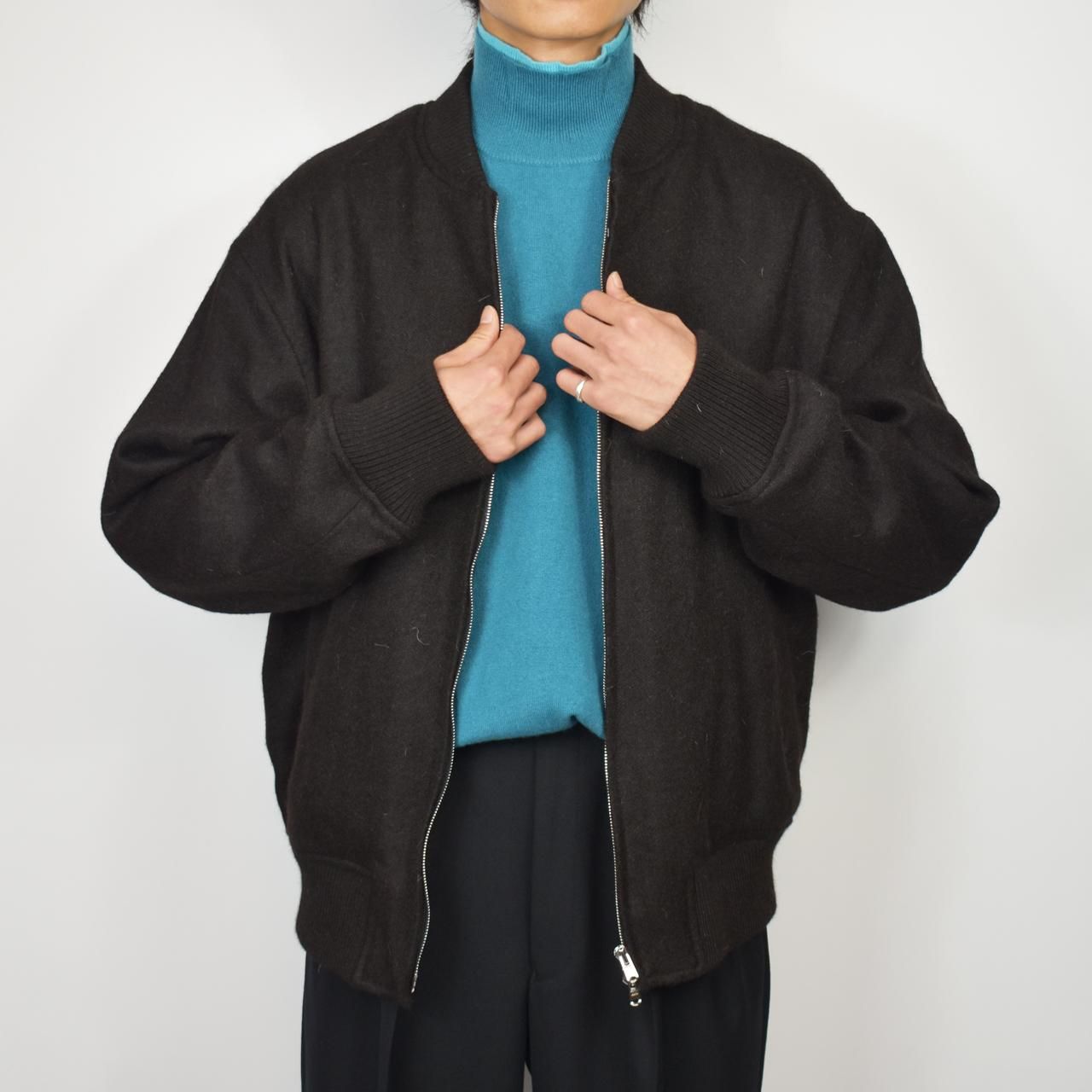 MARKAWARE (マーカウェア)23AW/秋冬
ALPACA SPORTS JACKET BLACK -NATURAL BLACK ALPACA DOUBLE CLOTH-
