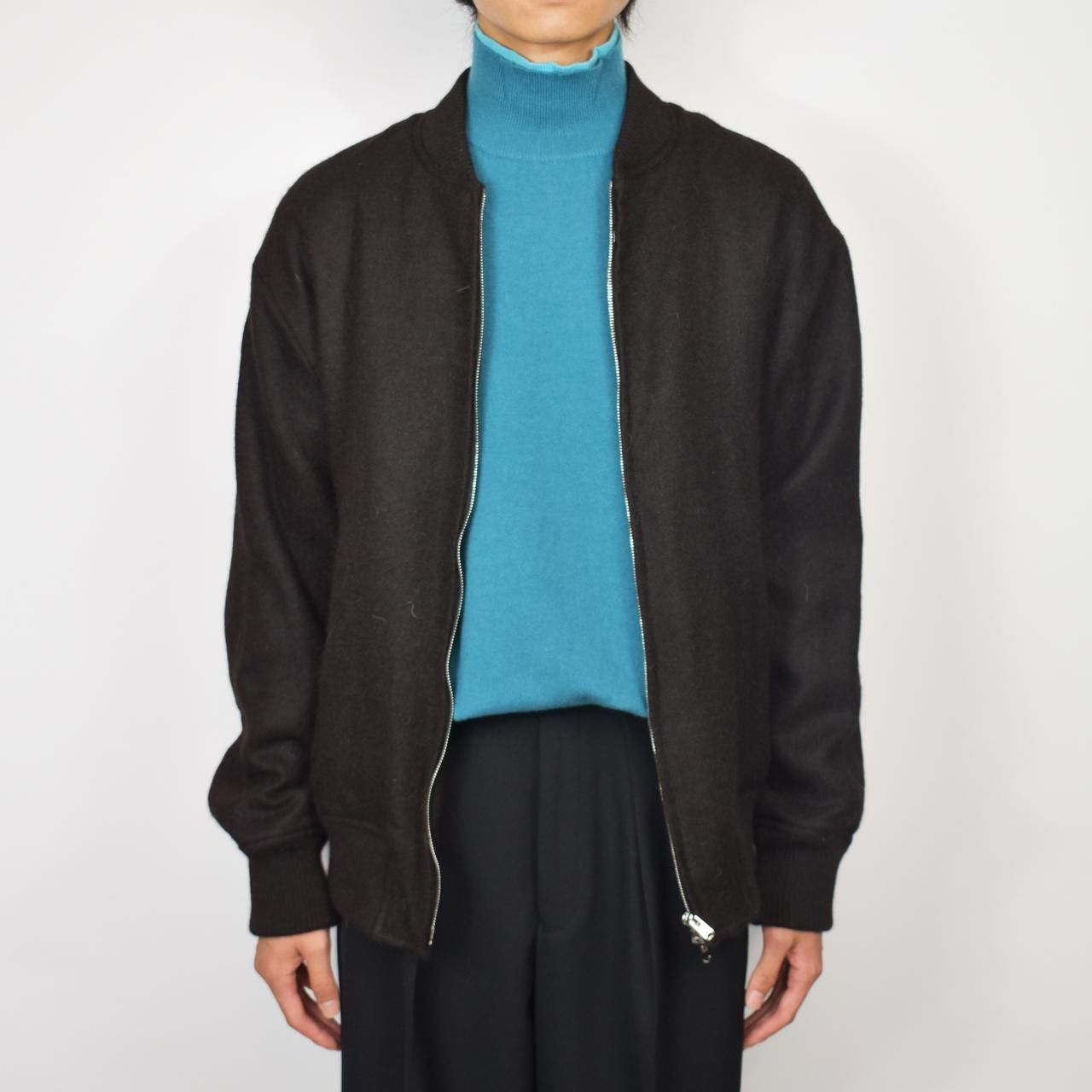 MARKAWARE (マーカウェア)23AW/秋冬
ALPACA SPORTS JACKET BLACK -NATURAL BLACK ALPACA DOUBLE CLOTH-
