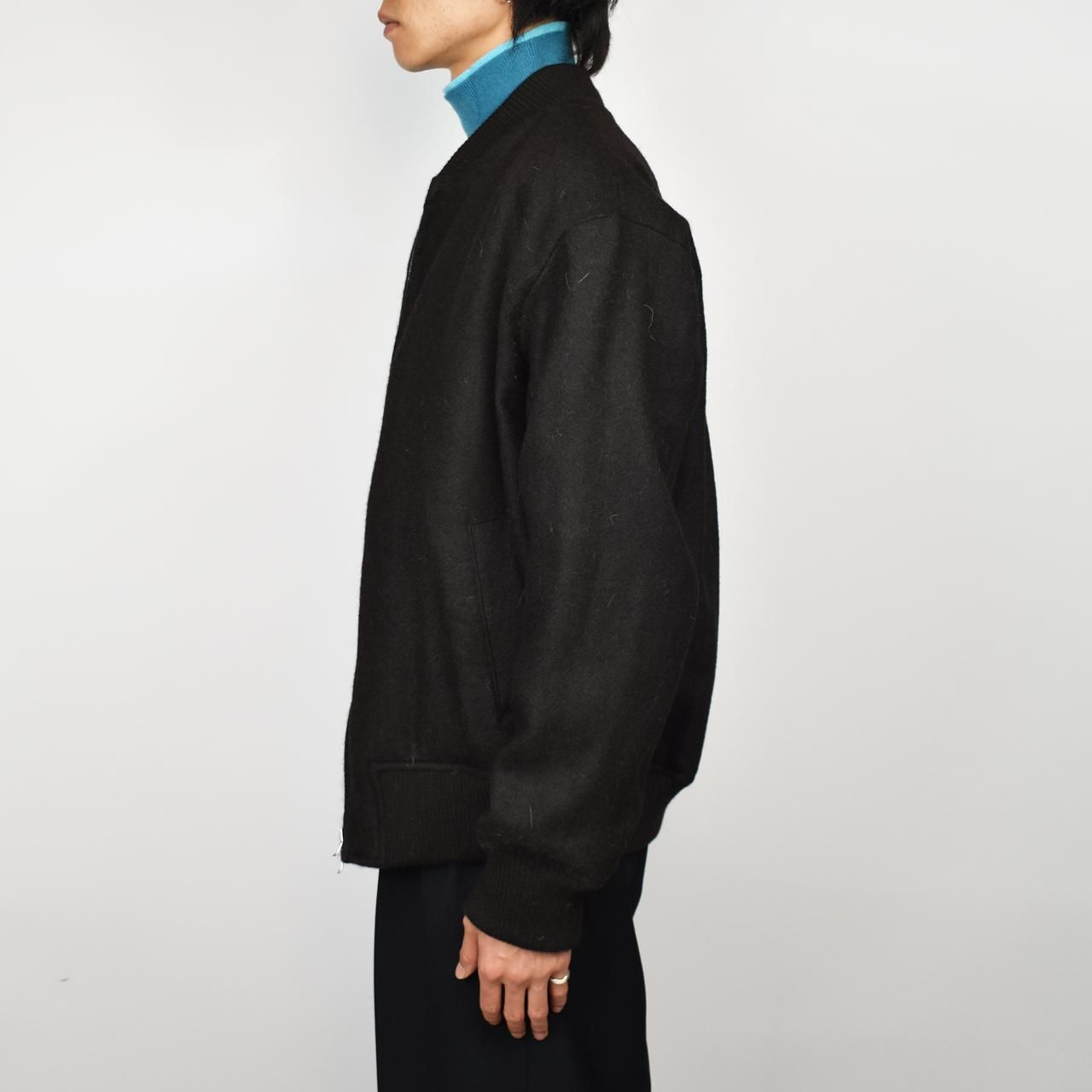 MARKAWARE (マーカウェア)23AW/秋冬
ALPACA SPORTS JACKET BLACK -NATURAL BLACK ALPACA DOUBLE CLOTH-
