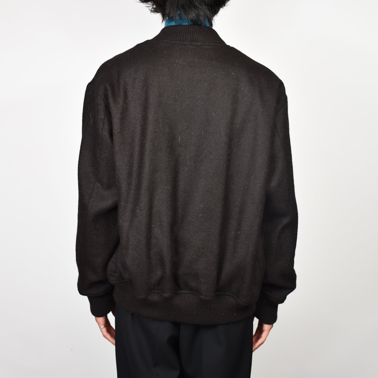 MARKAWARE (マーカウェア)23AW/秋冬
ALPACA SPORTS JACKET BLACK -NATURAL BLACK ALPACA DOUBLE CLOTH-
